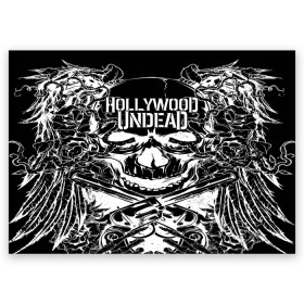 Поздравительная открытка с принтом Hollywood Undead в Кировске, 100% бумага | плотность бумаги 280 г/м2, матовая, на обратной стороне линовка и место для марки
 | been | bloody nose | california | hell | lyrics | music | octone | official | psalms | records | rock | song | to | vevo | video | кранккор | метал | рэп рок | электроник