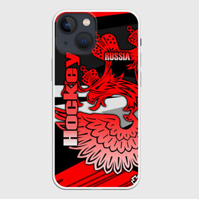 Чехол для iPhone 13 mini с принтом Hockey в Кировске,  |  | aesthetic | fashion | hero | hits | hockey | hybrid | ice | iihf worlds | league | nhl | pro | review | russia | sports | top | герб | орнамент | россия | рф | спорт | униформа | форма | хоккей