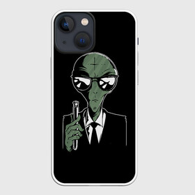 Чехол для iPhone 13 mini с принтом Пришелец в Черном в Кировске,  |  | alien | men in black | ufo | инопланетяне | инопланетянин | люди в черном | нло | пришелец | пришельцы