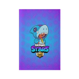 Обложка для паспорта матовая кожа с принтом BRAWL STARS LEON SHARK в Кировске, натуральная матовая кожа | размер 19,3 х 13,7 см; прозрачные пластиковые крепления | Тематика изображения на принте: brawl stars | bull | colt | crow | leon | leon shark | shark | stars | акула | берли | ворон | динамайк | кольт | леон | леон акула | нита | спайк | шелли | эль примо