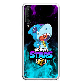 Чехол для Honor P30 с принтом BRAWL STARS LEON SHARK в Кировске, Силикон | Область печати: задняя сторона чехла, без боковых панелей | brawl stars | bull | colt | crow | leon | leon shark | shark | stars | акула | берли | ворон | динамайк | кольт | леон | леон акула | нита | спайк | шелли | эль примо