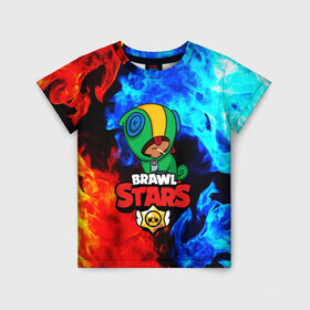 Детская футболка 3D с принтом BRAWL STARS LEON в Кировске, 100% гипоаллергенный полиэфир | прямой крой, круглый вырез горловины, длина до линии бедер, чуть спущенное плечо, ткань немного тянется | android | brawl stars | games | leon | mobile | stars | игры | леон | мобильные игры