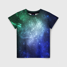 Детская футболка 3D с принтом ЗВЁЗДНОЕ НЕБО в Кировске, 100% гипоаллергенный полиэфир | прямой крой, круглый вырез горловины, длина до линии бедер, чуть спущенное плечо, ткань немного тянется | galaxy | nasa | nebula | space | star | абстракция | вселенная | галактика | звезда | звезды | космический | наса | огонь | планеты