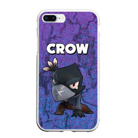 Чехол для iPhone 7Plus/8 Plus матовый с принтом BRAWL STARS CROW в Кировске, Силикон | Область печати: задняя сторона чехла, без боковых панелей | brawl stars | brawl stars crow | brawl stars crow phoenix | brawl stars leon | brawl stars leon shark | brawl stars robot spike | brawl stars spike | бравл старс