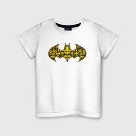 Детская футболка хлопок с принтом Batman logo в Кировске, 100% хлопок | круглый вырез горловины, полуприлегающий силуэт, длина до линии бедер | bat man | batman | batman comics | caped crusader | comics | dark knight | shtatjl | бетмен | брюс уэйн | бэт мен | бэтмен | тёмный рыцарь