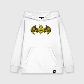 Детская толстовка хлопок с принтом Batman logo в Кировске, 100% хлопок | Круглый горловой вырез, эластичные манжеты, пояс, капюшен | bat man | batman | batman comics | caped crusader | comics | dark knight | shtatjl | бетмен | брюс уэйн | бэт мен | бэтмен | тёмный рыцарь