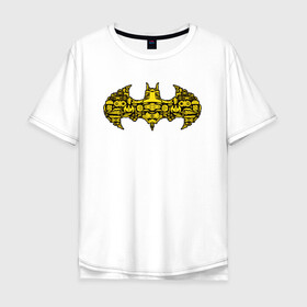 Мужская футболка хлопок Oversize с принтом Batman logo в Кировске, 100% хлопок | свободный крой, круглый ворот, “спинка” длиннее передней части | bat man | batman | batman comics | caped crusader | comics | dark knight | shtatjl | бетмен | брюс уэйн | бэт мен | бэтмен | тёмный рыцарь
