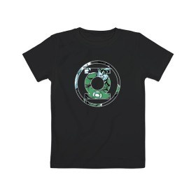Детская футболка хлопок с принтом Green Lantern в Кировске, 100% хлопок | круглый вырез горловины, полуприлегающий силуэт, длина до линии бедер | dc | dc comics | green lantern | shtatjl | зеленый фонарь