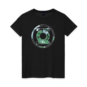Женская футболка хлопок с принтом Green Lantern в Кировске, 100% хлопок | прямой крой, круглый вырез горловины, длина до линии бедер, слегка спущенное плечо | dc | dc comics | green lantern | shtatjl | зеленый фонарь
