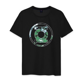 Мужская футболка хлопок с принтом Green Lantern в Кировске, 100% хлопок | прямой крой, круглый вырез горловины, длина до линии бедер, слегка спущенное плечо. | dc | dc comics | green lantern | shtatjl | зеленый фонарь