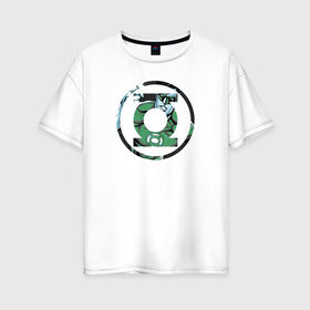 Женская футболка хлопок Oversize с принтом Green Lantern в Кировске, 100% хлопок | свободный крой, круглый ворот, спущенный рукав, длина до линии бедер
 | dc | dc comics | green lantern | shtatjl | зеленый фонарь