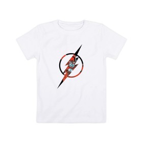 Детская футболка хлопок с принтом Flash в Кировске, 100% хлопок | круглый вырез горловины, полуприлегающий силуэт, длина до линии бедер | barry allen | flash | shtatflash | барри аллен | флеш | флэш