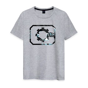 Мужская футболка хлопок с принтом Cyborg в Кировске, 100% хлопок | прямой крой, круглый вырез горловины, длина до линии бедер, слегка спущенное плечо. | cyborg | dc | dc comics | shtatjl | киборг