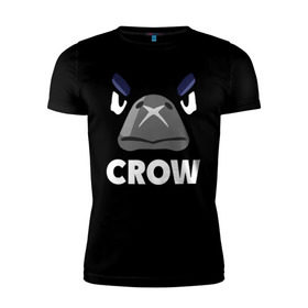 Мужская футболка премиум с принтом Brawl Stars CROW в Кировске, 92% хлопок, 8% лайкра | приталенный силуэт, круглый вырез ворота, длина до линии бедра, короткий рукав | brawl | brawl stars | crow | leon | stars | бравл | бравл старс | браво старс | ворон | ворона | игра | компьютерная | костюм | кофта | кров | леон | онлайн | старс