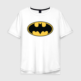 Мужская футболка хлопок Oversize с принтом Batman logo в Кировске, 100% хлопок | свободный крой, круглый ворот, “спинка” длиннее передней части | Тематика изображения на принте: bat man | batman | batman comics | caped crusader | comics | dark knight | бетмен | брюс уэйн | бэт мен | бэтмен | тёмный рыцарь