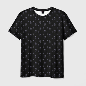 Мужская футболка 3D с принтом Сэр Троглодит - Паттерн, черны в Кировске, 100% полиэфир | прямой крой, круглый вырез горловины, длина до линии бедер | паттерн | сэр троглодит | черный