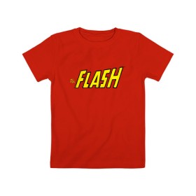 Детская футболка хлопок с принтом The Flash в Кировске, 100% хлопок | круглый вырез горловины, полуприлегающий силуэт, длина до линии бедер | barry allen | dc | dc comics | flash | shtatflash | барри аллен | флеш | флэш