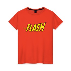 Женская футболка хлопок с принтом The Flash в Кировске, 100% хлопок | прямой крой, круглый вырез горловины, длина до линии бедер, слегка спущенное плечо | barry allen | dc | dc comics | flash | shtatflash | барри аллен | флеш | флэш