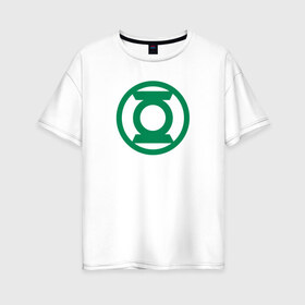 Женская футболка хлопок Oversize с принтом Зелёный Фонарь в Кировске, 100% хлопок | свободный крой, круглый ворот, спущенный рукав, длина до линии бедер
 | dc | dc comics | green lantern | shtatjl | зеленый фонарь