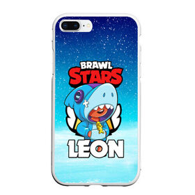 Чехол для iPhone 7Plus/8 Plus матовый с принтом BRAWL STARS LEON SHARK в Кировске, Силикон | Область печати: задняя сторона чехла, без боковых панелей | 8 bit | 8 бит | brawl stars | bull | colt | crow | leon | leon shark | shark | stars | акула | берли | ворон | динамайк | кольт | леон | леон акула | нита | спайк | шелли | эль примо