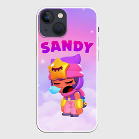 Чехол для iPhone 13 mini с принтом BRAWL STARS   SANDY в Кировске,  |  | brawl | bull | colt | crow | game | games | leon | online | penny | poco | sandy | shelly | spike | star | stars | wanted | брав | бравл | браво | звезда | звезды | игра | игры | лого | онлайн | сенди | старс | сэнди