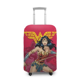 Чехол для чемодана 3D с принтом Wonder Woman в Кировске, 86% полиэфир, 14% спандекс | двустороннее нанесение принта, прорези для ручек и колес | dc | dc comics | diana prince | shtatjl | wonder woman | вандер вуман | вондер вуман | диана принс | супер женщина | чудо женщина