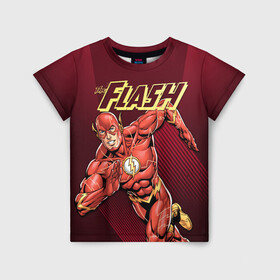 Детская футболка 3D с принтом The Flash в Кировске, 100% гипоаллергенный полиэфир | прямой крой, круглый вырез горловины, длина до линии бедер, чуть спущенное плечо, ткань немного тянется | barry allen | dc | dc comics | flash | барри аллен | флеш | флэш