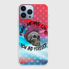 Чехол для iPhone 13 Pro Max с принтом Punks Means Life Now в Кировске,  |  | punk | punks | punks means life | punks not dead | ирокез | металл | металлист | музыкант | нефор | неформал | неформалы | панк | панки | тяжелая музыка