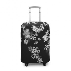 Чехол для чемодана 3D с принтом Волшебство Нового года в Кировске, 86% полиэфир, 14% спандекс | двустороннее нанесение принта, прорези для ручек и колес | bells | christmas | claus | jingle | merry | santa | vevo | год | дед | клаус | мороз | новый | олени | олень | рождество | санта | снеговик | снежинки | узор