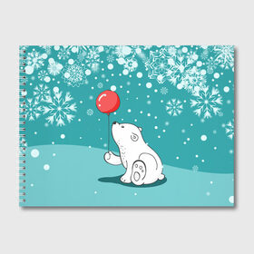 Альбом для рисования с принтом North bear в Кировске, 100% бумага
 | матовая бумага, плотность 200 мг. | happy new year | santa | дед мороз | каникулы | мороз | новогодний свитер | новый год | оливье | праздник | рождество | санта клаус | свитер новогодний | снег | снегурочка | снежинки