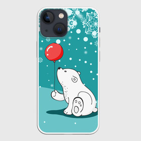 Чехол для iPhone 13 mini с принтом North bear в Кировске,  |  | happy new year | santa | дед мороз | каникулы | мороз | новогодний свитер | новый год | оливье | праздник | рождество | санта клаус | свитер новогодний | снег | снегурочка | снежинки