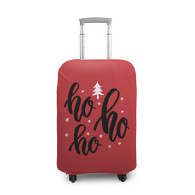 Чехол для чемодана 3D с принтом Ho-ho-ho в Кировске, 86% полиэфир, 14% спандекс | двустороннее нанесение принта, прорези для ручек и колес | happy new year | santa | дед мороз | каникулы | мороз | новогодний свитер | новый год | оливье | праздник | рождество | санта клаус | свитер новогодний | снег | снегурочка | снежинки