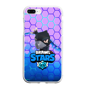 Чехол для iPhone 7Plus/8 Plus матовый с принтом BRAWL STARS в Кировске, Силикон | Область печати: задняя сторона чехла, без боковых панелей | android | brawl stars | crow | games | leon | mobile game | stars | бравл старс | ворон | игры | леон | мобильные игры