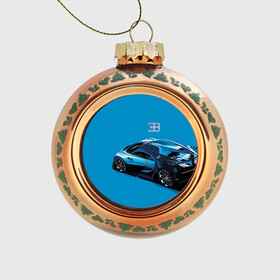 Стеклянный ёлочный шар с принтом Bugatti в Кировске, Стекло | Диаметр: 80 мм | bugatti | car | italy | motorsport | prestige | автомобиль | автоспорт | бугатти | италия | престиж