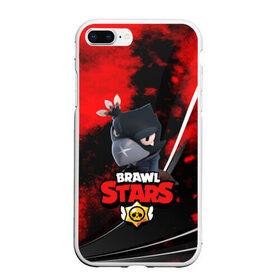 Чехол для iPhone 7Plus/8 Plus матовый с принтом BRAWL STARS CROW в Кировске, Силикон | Область печати: задняя сторона чехла, без боковых панелей | android | brawl stars | crow | games | leon | mobile game | stars | бравл старс | ворон | игры | леон | мобильные игры