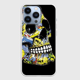 Чехол для iPhone 13 Pro с принтом Graffiti в Кировске,  |  | color | fashion | graffiti | grin | jaw | orbits | skull | teeth | глазницы | граффити | зубы | мода | оскал | цвет | череп