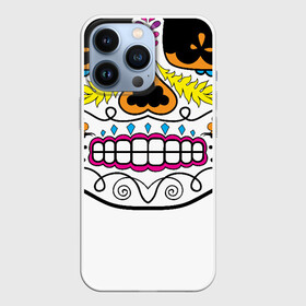 Чехол для iPhone 13 Pro с принтом Мексиканский череп   Skull в Кировске,  |  | calavera | day of the dead | dia de los muertos | halloween | skull | sugar skull | готика | день мертвых | колдовство | мексиканский череп | мистика | подарок | сахарный череп | цветы | череп