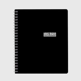 Тетрадь с принтом Lindemann в Кировске, 100% бумага | 48 листов, плотность листов — 60 г/м2, плотность картонной обложки — 250 г/м2. Листы скреплены сбоку удобной пружинной спиралью. Уголки страниц и обложки скругленные. Цвет линий — светло-серый
 | lindemann | metall | till | линдеманн | металл | тиль | тиль линдеманн