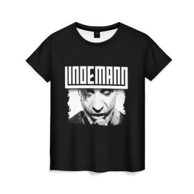 Женская футболка 3D с принтом Lindemann в Кировске, 100% полиэфир ( синтетическое хлопкоподобное полотно) | прямой крой, круглый вырез горловины, длина до линии бедер | lindemann | metall | till | линдеманн | металл | тиль | тиль линдеманн