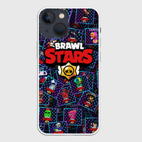 Чехол для iPhone 13 mini с принтом BRAWL STARS ПЕРСОНАЖИ в Кировске,  |  | 8 bit | 8 бит | brawl | brawl stars | bull | colt | crow | jessie | leon | sandy | shell | spike | stars | бравл | бравл старс | браво старс | ворон | ворона | джесси | игра | кактус | кольт | компьютерная | леон | логотипы | логотипы игр 