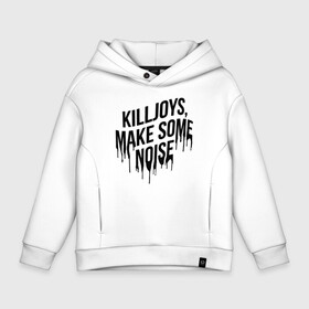 Детское худи Oversize хлопок с принтом Killjoys, make some noise в Кировске, френч-терри — 70% хлопок, 30% полиэстер. Мягкий теплый начес внутри —100% хлопок | боковые карманы, эластичные манжеты и нижняя кромка, капюшон на магнитной кнопке | Тематика изображения на принте: gerard way | mcr | my chemical romance | альтернативный | группа | джерард уэй | май кемикал романс | мкр | мой химический роман | мхр | мцр | панк | поп | поппанк | рок | рэй торо