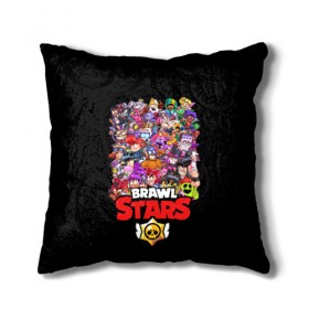 Подушка 3D с принтом BRAWL STARS в Кировске, наволочка – 100% полиэстер, наполнитель – холлофайбер (легкий наполнитель, не вызывает аллергию). | состоит из подушки и наволочки. Наволочка на молнии, легко снимается для стирки | brawl stars | bull | colt | crow | leon | leon shark | shark | stars | акула | берли | ворон | динамайк | кольт | леон | леон акула | нита | спайк | шелли | эль примо