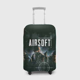 Чехол для чемодана 3D с принтом AIRSOFT в Кировске, 86% полиэфир, 14% спандекс | двустороннее нанесение принта, прорези для ручек и колес | airsoft | оружие | снаряжение | страйкбол | стрельба