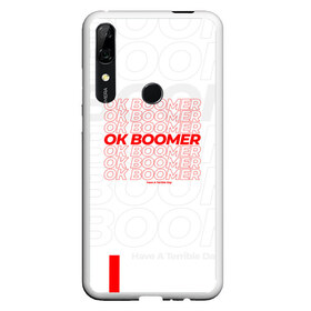 Чехол для Honor P Smart Z с принтом Ok boomer 3D в Кировске, Силикон | Область печати: задняя сторона чехла, без боковых панелей | boomer | casual | ok | ok boomer | бумер | зумеры | ок | ок бумер | хорошо