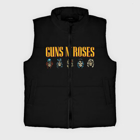 Мужской жилет утепленный 3D с принтом Guns n roses в Кировске,  |  | axl rose | geffen records | gnr | guns | rock | roses | slash | гансы | пистолеты | розы | рок | слеш | эксл роуз