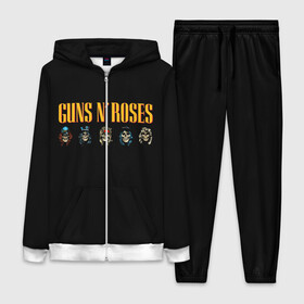 Женский костюм 3D с принтом Guns n roses в Кировске,  |  | axl rose | geffen records | gnr | guns | rock | roses | slash | гансы | пистолеты | розы | рок | слеш | эксл роуз