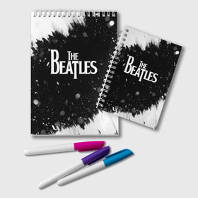 Блокнот с принтом The Beatles BW в Кировске, 100% бумага | 48 листов, плотность листов — 60 г/м2, плотность картонной обложки — 250 г/м2. Листы скреплены удобной пружинной спиралью. Цвет линий — светло-серый
 | beatles | rock | the beatles | битлз | битлс | музыка | рок