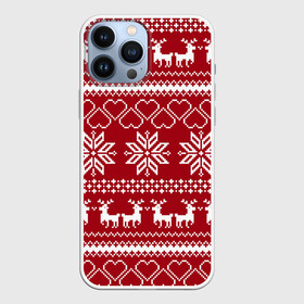 Чехол для iPhone 13 Pro Max с принтом Вязаный Свитер С Оленями в Кировске,  |  | 2020 | christmas | deer | merry | new year | santa | вязаная | вязаный олень | год | дед | мороз | новый год | олень | праздник | рождество | санта | узоры