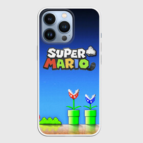 Чехол для iPhone 13 Pro с принтом Super Mario в Кировске,  |  | concept art | enemies | first level | fungus | game art | kirbys adventure | luigi’s mansion | mario | mario bros | minimalism | pixels | super mario | super mario 2 | марио