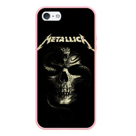 Чехол для iPhone 5/5S матовый с принтом Metallica в Кировске, Силикон | Область печати: задняя сторона чехла, без боковых панелей | heavy metal | metal | metallica | гитара | группы | метал | металлика | музыка | рок | трэш метал | хєви метал